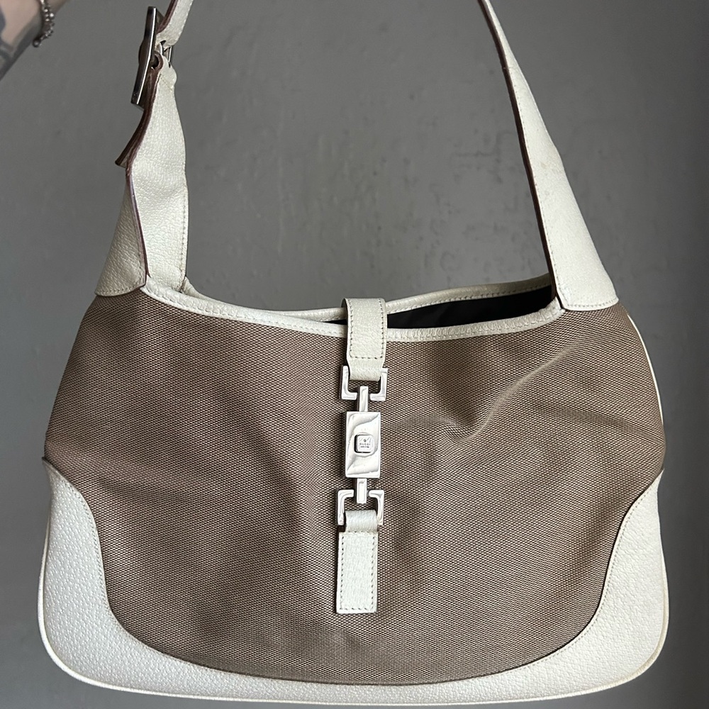 SOLD Vintage Gucci Cream and Brown Jackie